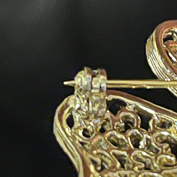 Sarah Coventry Filigree Four‑Leaf Clover Brooch – Vintage – Excellent Condition - Picture 6 of 10